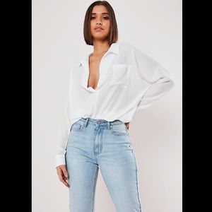 *NEW Missguided Oversized Plunge Tunic Size-6